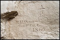 Anglo-American soldier inscription from 1866. El Morro National Monument, New Mexico, USA ( color)