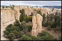 Monolith in box canyon. El Morro National Monument, New Mexico, USA ( color)