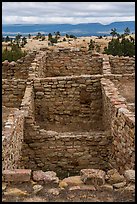 Masonery walls, Atsinna Pueblo. El Morro National Monument, New Mexico, USA ( color)