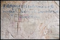 Oldest inscription by Juan de Onate in 1605. El Morro National Monument, New Mexico, USA ( color)