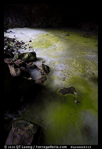 Lava tube with perennial ice. El Malpais National Monument, New Mexico, USA (color)