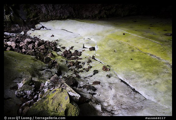 Bandera Volcano Ice Cave. El Malpais National Monument, New Mexico, USA (color)