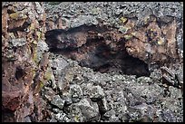Entrance of lava tube. El Malpais National Monument, New Mexico, USA ( color)