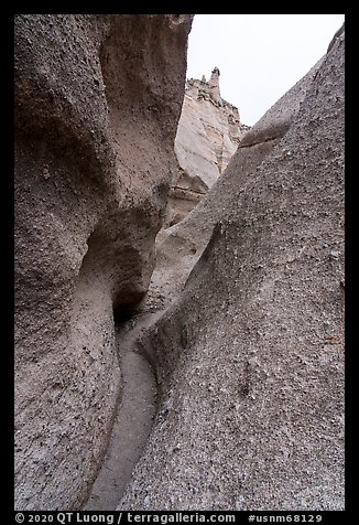 Slot canyon and tent rocks. Kasha-Katuwe Tent Rocks National Monument, New Mexico, USA (color)