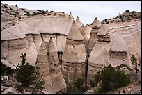 Cone shaped rock formations. Kasha-Katuwe Tent Rocks National Monument, New Mexico, USA ( color)