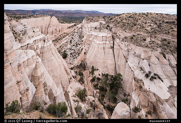 Peralta Canyon. Kasha-Katuwe Tent Rocks National Monument, New Mexico, USA (color)