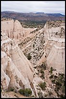 Tent rocks bordering Peralta Canyon. Kasha-Katuwe Tent Rocks National Monument, New Mexico, USA ( color)