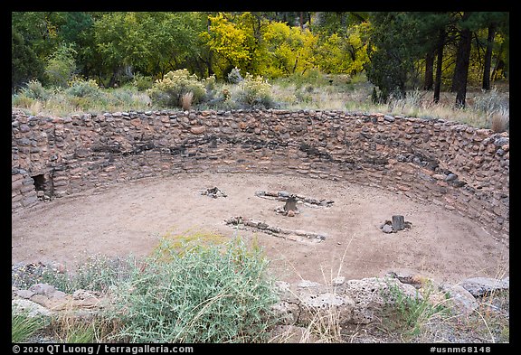 Big Kiva. Bandelier National Monument, New Mexico, USA (color)