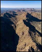 Aerial view of valley in Dona Ana Mountains. Organ Mountains Desert Peaks National Monument, New Mexico, USA ( color)