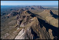 Aerial view of Dona Ana Peak. Organ Mountains Desert Peaks National Monument, New Mexico, USA ( color)