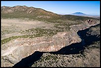 Aerial view of Rio Grande Gorge, Cerro Chiflo, Ute Mountain. Rio Grande Del Norte National Monument, New Mexico, USA ( color)