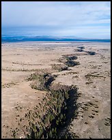 Aerial view of Rio San Antonio. Rio Grande Del Norte National Monument, New Mexico, USA ( color)