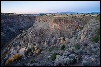 Gorge of Rio Pueblo de Taos from Taos Valley Overlook. Rio Grande Del Norte National Monument, New Mexico, USA ( color)