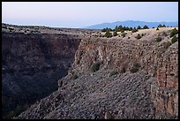 Rio Pueblo de Taos gorge from Taos Valley Overlook. Rio Grande Del Norte National Monument, New Mexico, USA ( color)