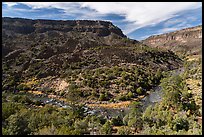 Rio Grande River and cliffs, Big Arsenic. Rio Grande Del Norte National Monument, New Mexico, USA ( color)