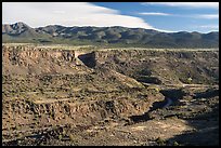 Gorge and Picuris Peak. Rio Grande Del Norte National Monument, New Mexico, USA ( color)