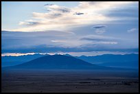 Ute Mountain, Taos Plateau, and Sangre de Cristo Mountains. Rio Grande Del Norte National Monument, New Mexico, USA ( color)