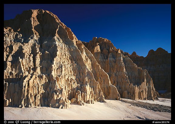 Cathedral-like spires and buttresses, Cathedral Gorge State Park. USA (color)