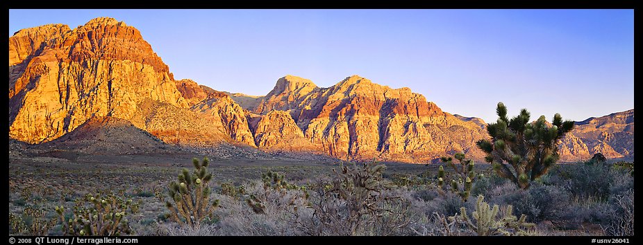 Desert cliffs. Red Rock Canyon, Nevada, USA (color)