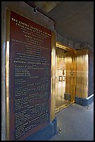 Art Deco style commemorative plate and doors. Hoover Dam, Nevada and Arizona