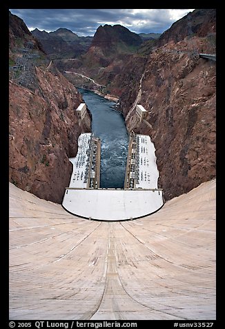 Power plant, Black Canyon, Colorado River. Hoover Dam, Nevada and Arizona (color)