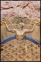Memorial in Art Deco style to accident victims during the construction. Hoover Dam, Nevada and Arizona (color)