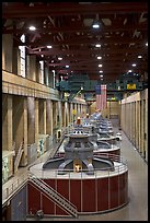 Generators in the power plant. Hoover Dam, Nevada and Arizona