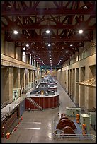 Nevada generator room. Hoover Dam, Nevada and Arizona ( color)