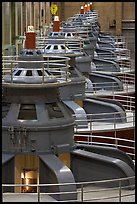 Electrical generators in power plant. Hoover Dam, Nevada and Arizona