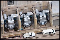 Transformers on  ramp outside the power plant. Hoover Dam, Nevada and Arizona