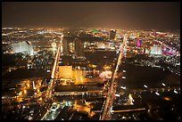 View from above at night. Las Vegas, Nevada, USA