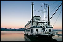 Tahoe Queen paddle boat at dawn, South Lake Tahoe, Nevada. USA (color)