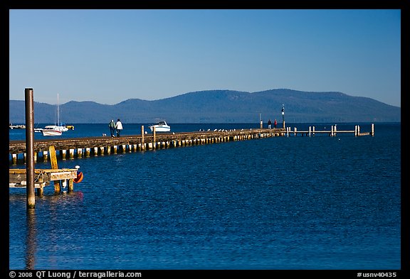 Long pier, South Lake Tahoe, Nevada. USA