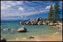 Beach and rocks, Lake Tahoe-Nevada State Park, Nevada. USA