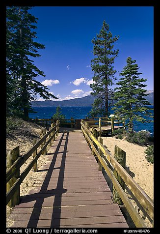 Boardwalk, Lake Tahoe-Nevada State Park, Nevada. USA (color)