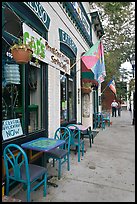 Cafe and sidewalk. Carson City, Nevada, USA (color)