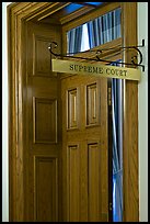 Door to Nevada Supreme court. Carson City, Nevada, USA (color)