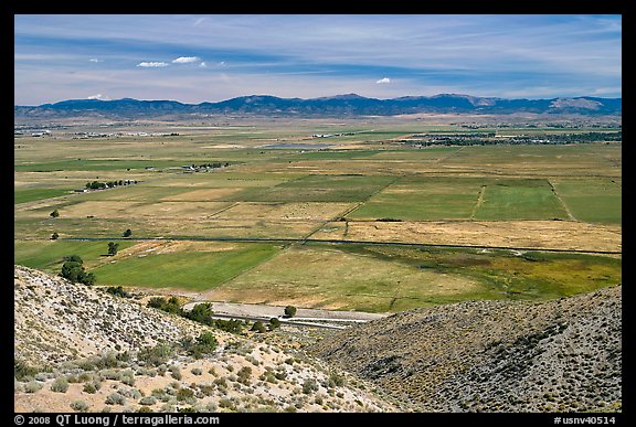 Agricultural lands, Carson Valley. Genoa, Nevada, USA
