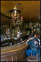 Inside Nevada oldest saloon. Genoa, Nevada, USA (color)