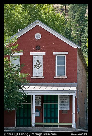 General store old brick building. Genoa, Nevada, USA