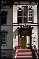 Fourth ward school entrance. Virginia City, Nevada, USA