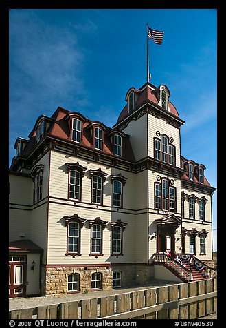 Historic fourth ward school building. Virginia City, Nevada, USA (color)
