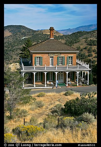 MacKay Mansion. Virginia City, Nevada, USA (color)