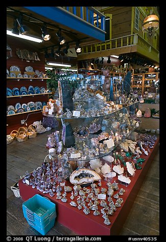 Inside rock shop. Virginia City, Nevada, USA