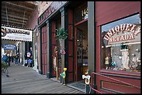 Gallery with souvenir shop. Virginia City, Nevada, USA (color)