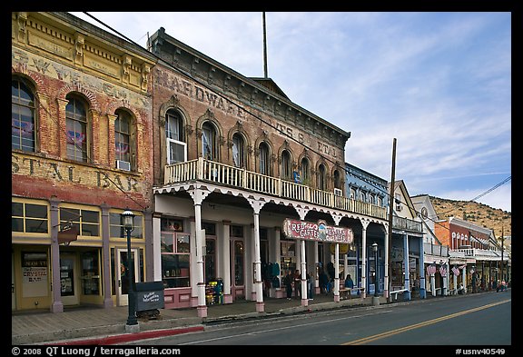 Historic buildings. Virginia City, Nevada, USA