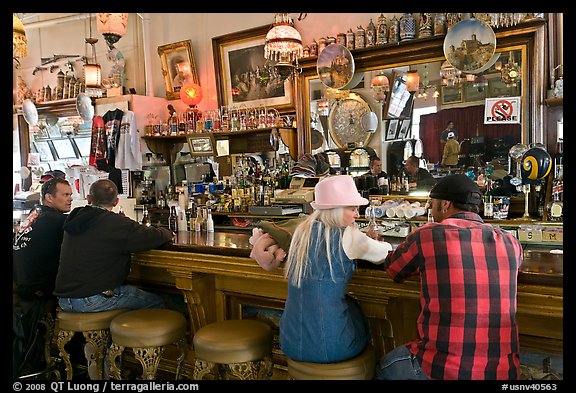 Saloon bar. Virginia City, Nevada, USA (color)