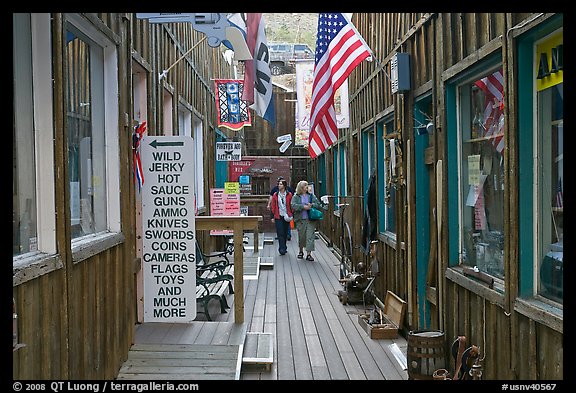 Alley. Virginia City, Nevada, USA (color)