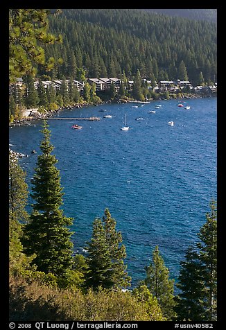 Incline Village, North shore, Lake Tahoe, Nevada. USA (color)