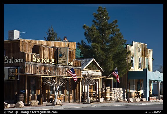 Saloon on main street, Beatty. Nevada, USA (color)